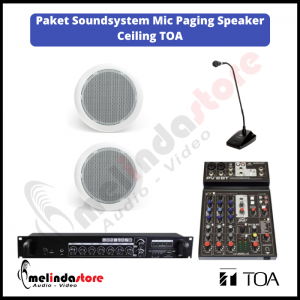 Paket Soundsystem Mic Paging Speaker Ceiling TOA ZS-658R - 2 Speaker